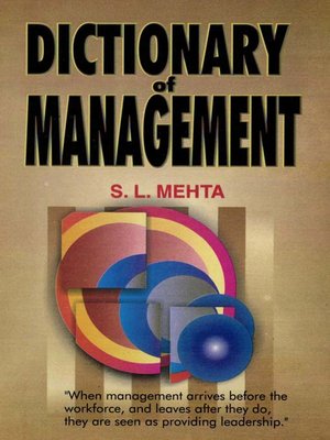 cover image of Dictionary of Management